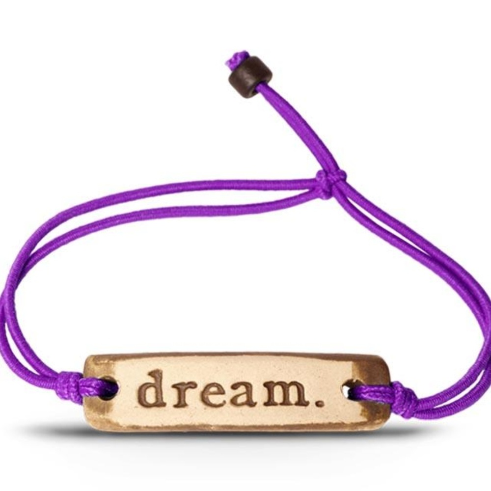clay DREAM purple stretch bracelet